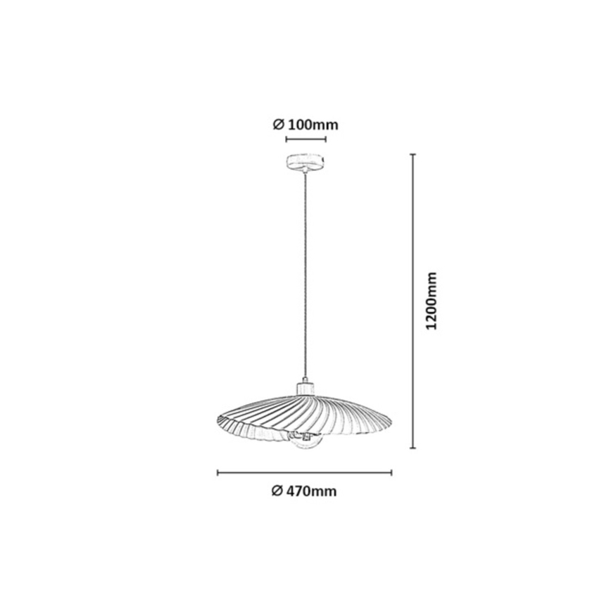 Rabalux - Pendant light on cable 1xE27/40W/230V beige