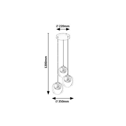 Rabalux - Chandelier on a string 3xE14/15W/230V