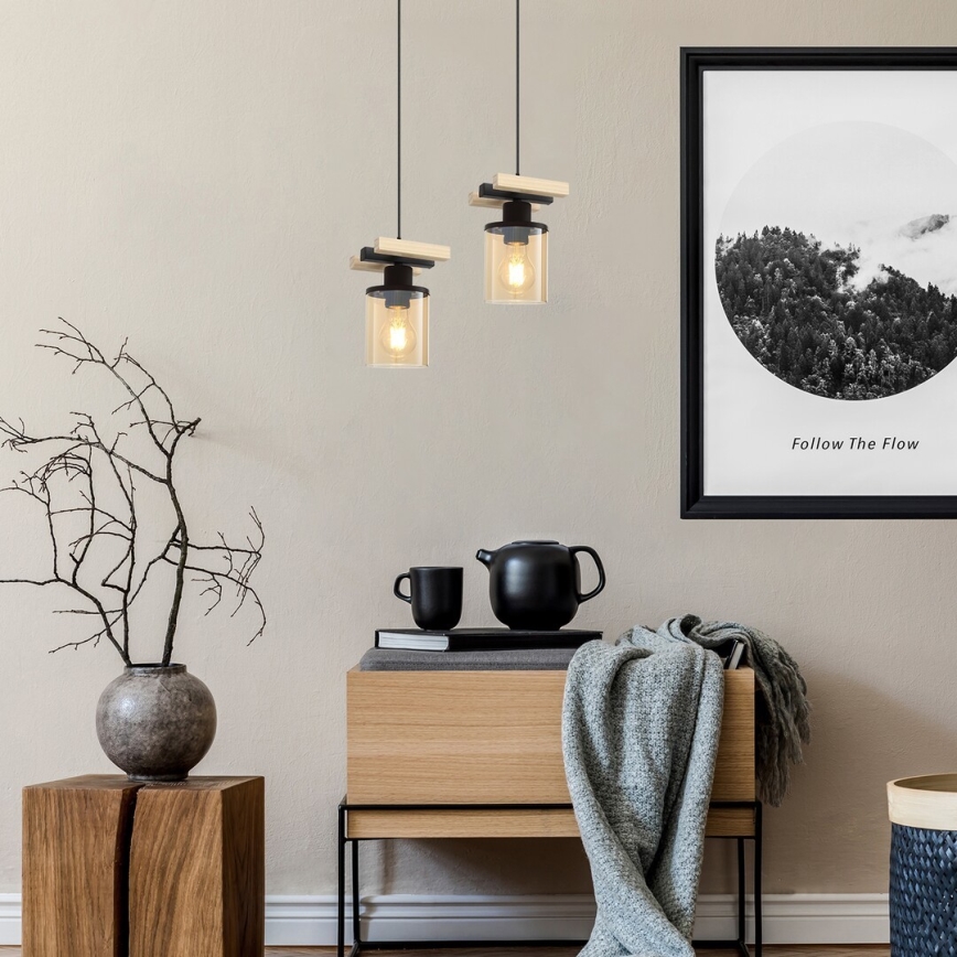 Rabalux - Chandelier on a pole 1xE27/25W/230V pine
