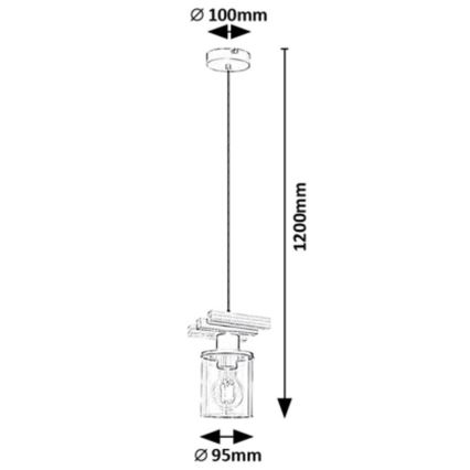Rabalux - Chandelier on a pole 1xE27/25W/230V pine