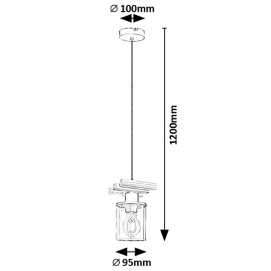 Rabalux - Chandelier on a pole 1xE27/25W/230V pine