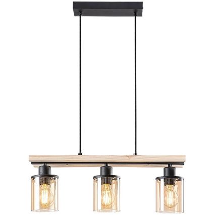 Rabalux - Chandelier on a string 3xE27/25W/230V pine