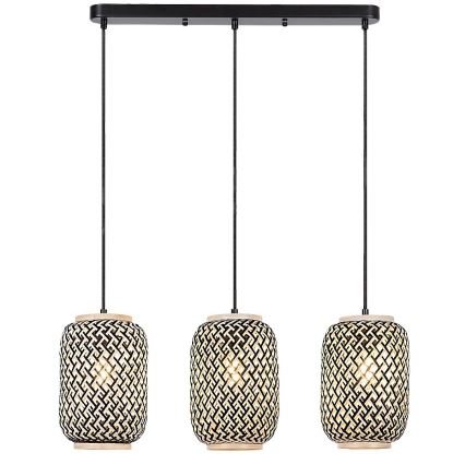 Rabalux - Chandelier on a string 3xE27/40W/230V rattan