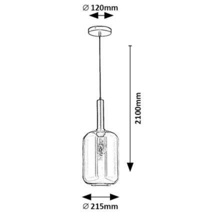 Rabalux - Chandelier on a string 1xE27/40W/230V