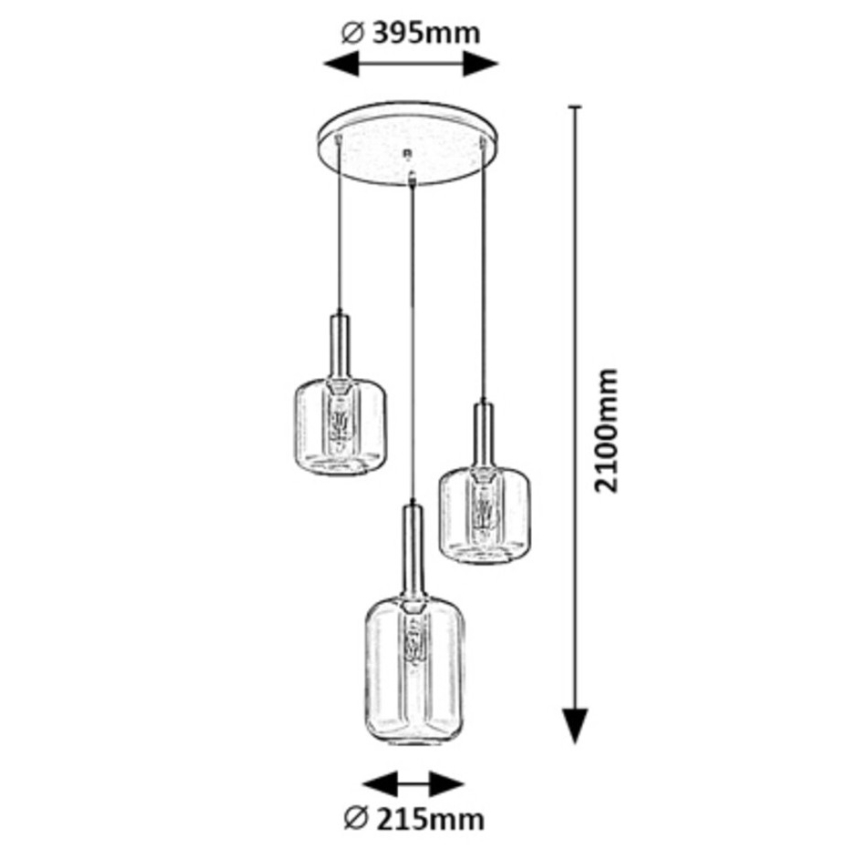 Rabalux - Chandelier on a string 3xE27/40W/230V