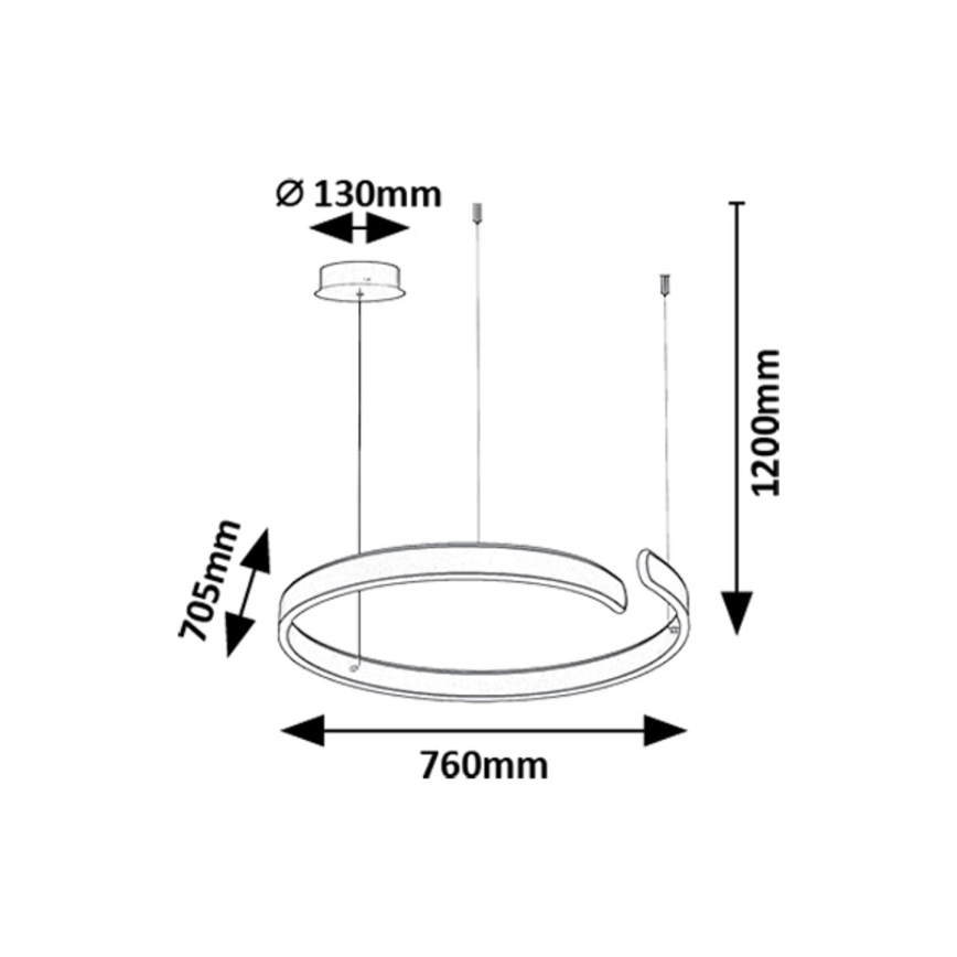 Rabalux - LED Chandelier on a string LED/45W/230V 3000/4000/6500K