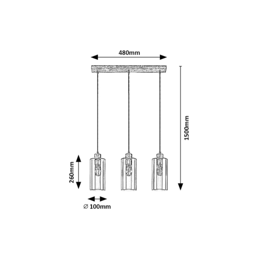 Rabalux - Chandelier on a string 3xE27/25W/230V