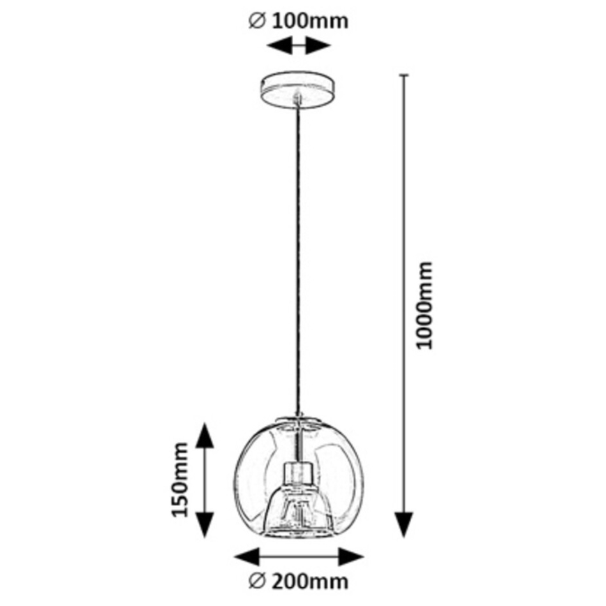 Rabalux - Chandelier on a string 1xE27/60W/230V