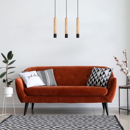 Rabalux - Chandelier on a string 3xGU10/50W/230V beech