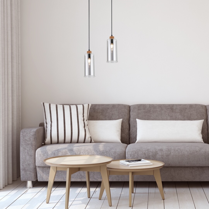 Rabalux - Chandelier on a string 1xE27/25W/230V oak