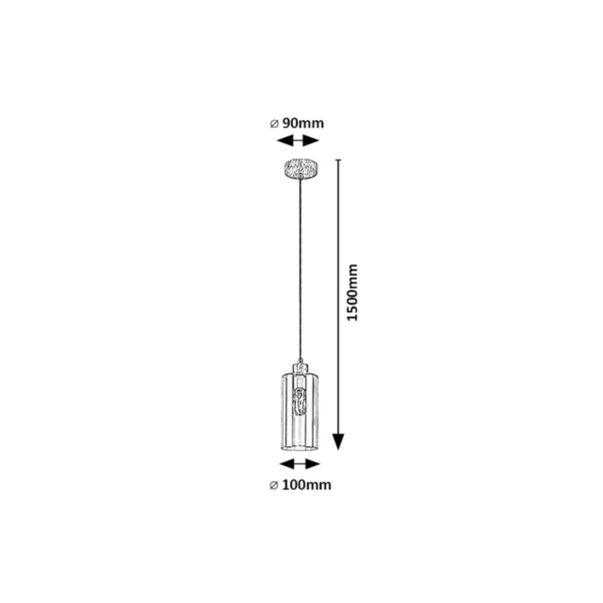 Rabalux - Chandelier on a string 1xE27/25W/230V oak