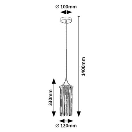 Rabalux - Chandelier on a string 1xE27/40W/230V