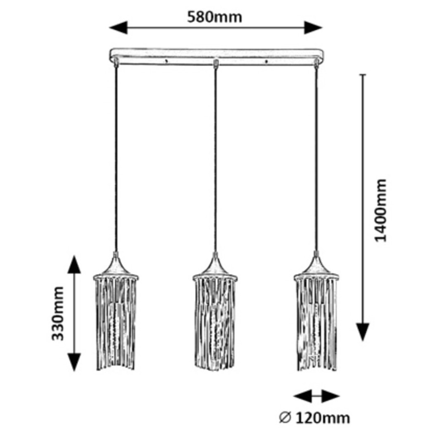 Rabalux - Chandelier on a string 3xE27/40W/230V