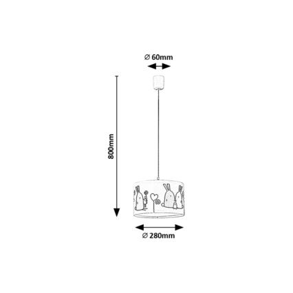 Rabalux - Children's chandelier on a string 1xE27/40W/230V