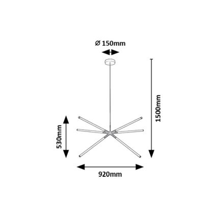 Rabalux - LED Chandelier on a string LED/36W/230V 3000K