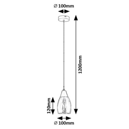 Rabalux - Chandelier on a string 1xE27/15W/230V