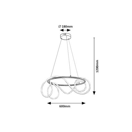 Rabalux - LED Chandelier on a string LED/54W/230V