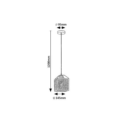 Rabalux - Chandelier on a string 1xE27/40W/230V black