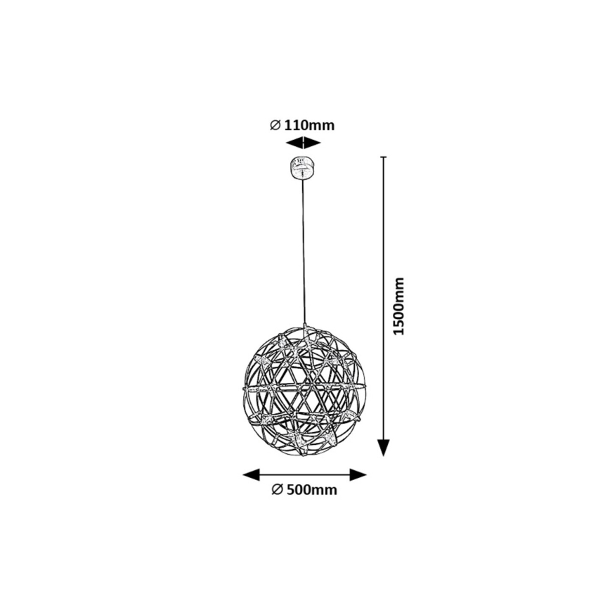 Rabalux - LED Chandelier on a string LED/16W/230V 3000K shiny chrome