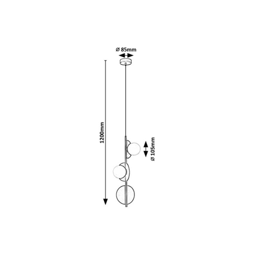 Rabalux - Chandelier on a string 3xG9/5W/230V