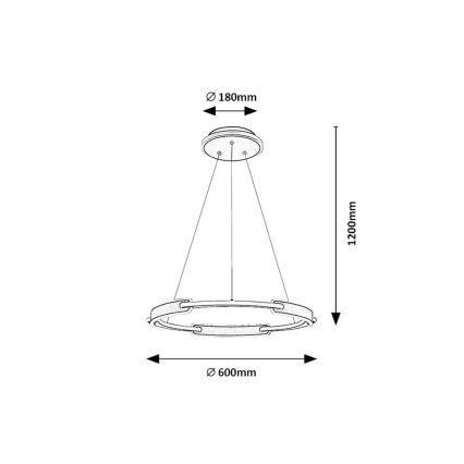 Rabalux - LED Chandelier on a string LED/45W/230V 3000K/4000K