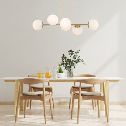 Rabalux - Chandelier on a string 6xE27/35W/230V gold