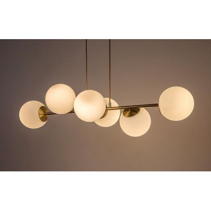 Rabalux - Chandelier on a string 6xE27/35W/230V gold