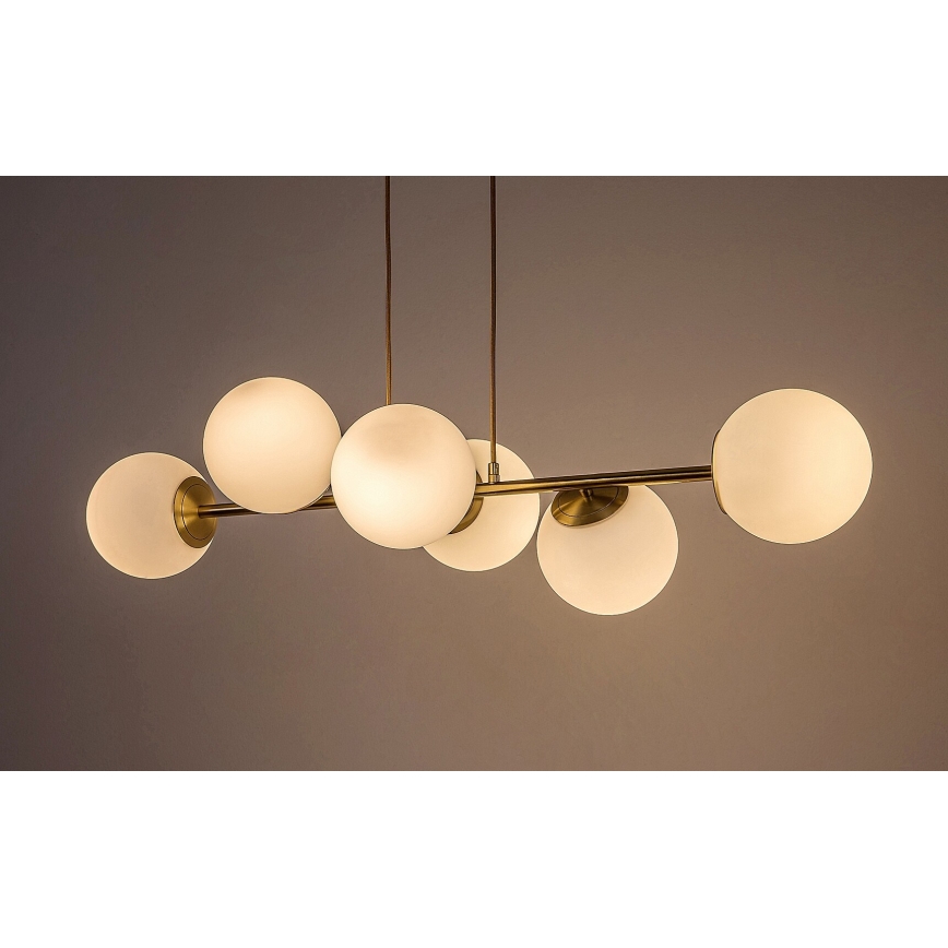 Rabalux - Chandelier on a string 6xE27/35W/230V gold