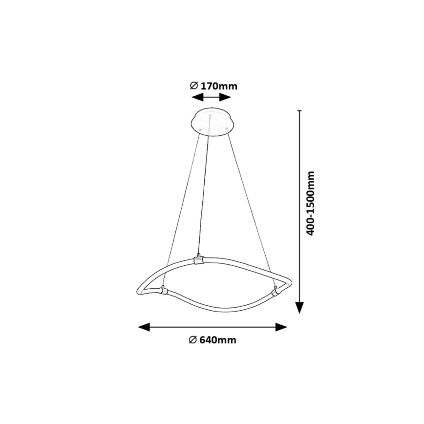Rabalux - LED Chandelier on a string LED/34W/230V 4000K