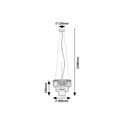 Rabalux - Chandelier on a string 3xE27/25W/230V