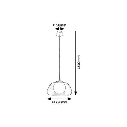 Rabalux - Chandelier on a string 1xG9/5W/230V brown/smoky
