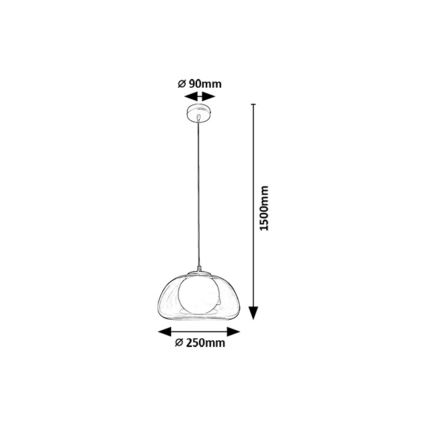 Rabalux - Chandelier on a string 1xG9/5W/230V smoky