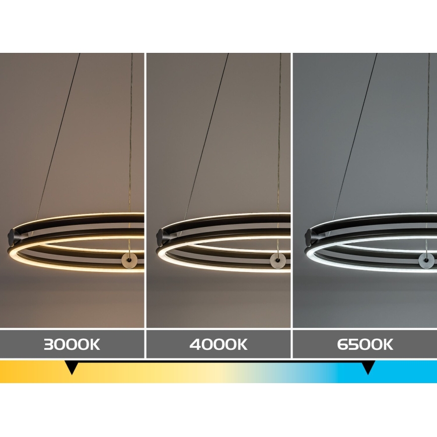 Rabalux - LED Dimmable pendant light on cable LED/60W/230V 3000-6500K gray + remote control