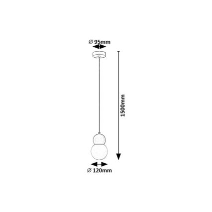 Rabalux - Chandelier on a string 1xG9/38W/230V blue