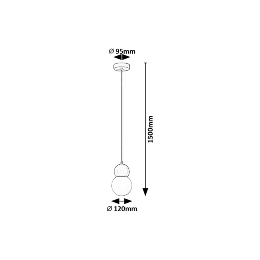 Rabalux - Chandelier on a string 1xG9/38W/230V blue