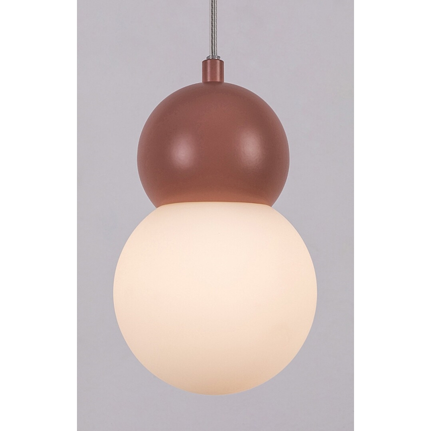 Rabalux - Chandelier on a string 1xG9/38W/230V pink