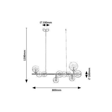 Rabalux - Chandelier on a string 10xG9/28W/230V