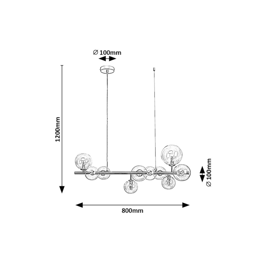 Rabalux - Chandelier on a string 10xG9/28W/230V