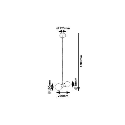 Rabalux - Chandelier on a string 2xG9/28W/230V