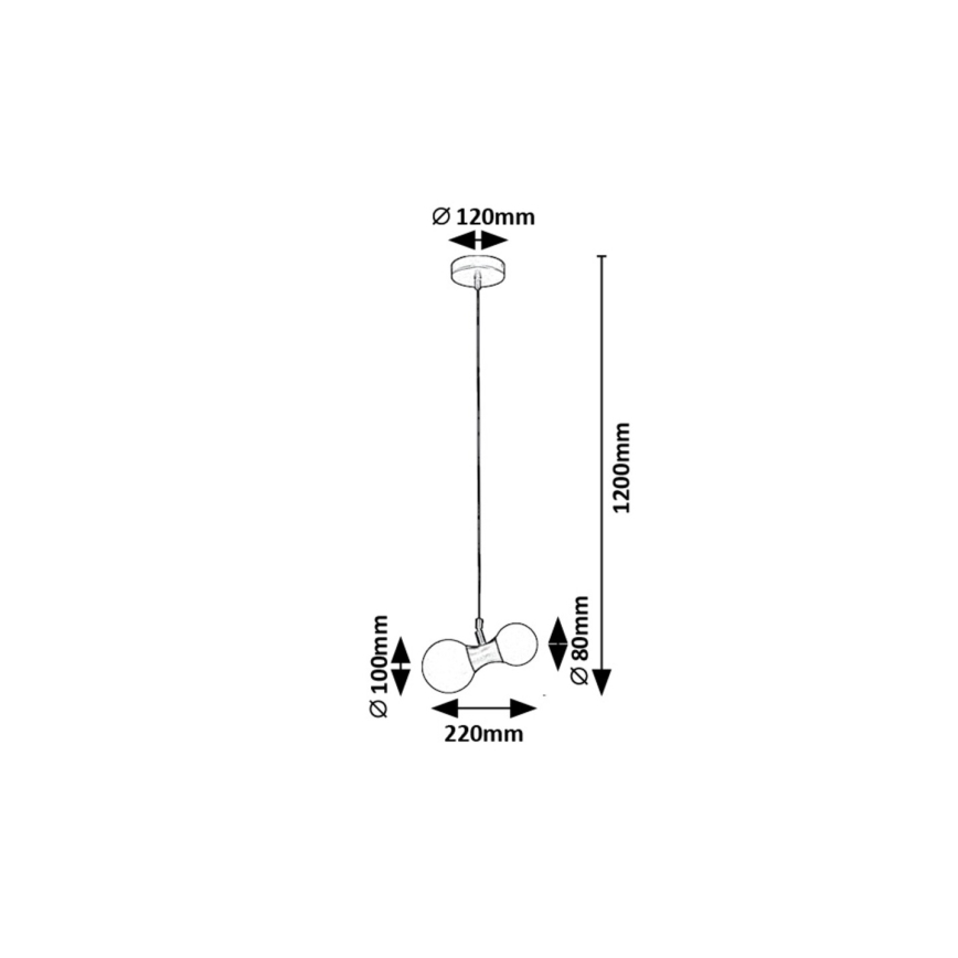 Rabalux - Chandelier on a string 2xG9/28W/230V
