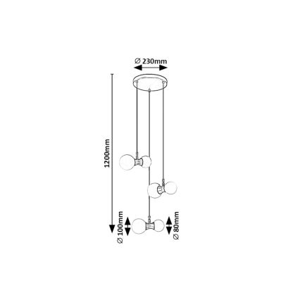 Rabalux - Chandelier on a string 6xG9/28W/230V