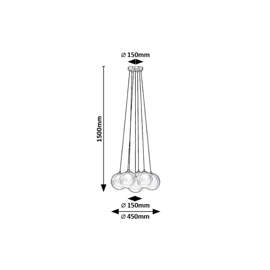 Rabalux - Chandelier on a string 7xG9/25W/230V