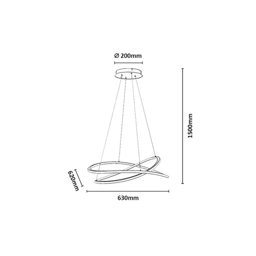 Rabalux - LED Dimmable pendant light suspended on cable LED/75W/230V 3000-6500K + remote control