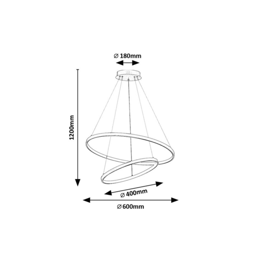 Rabalux - LED Dimmable Pendant Light on Cable LED/75W/230V 3000-6500K + Remote Control