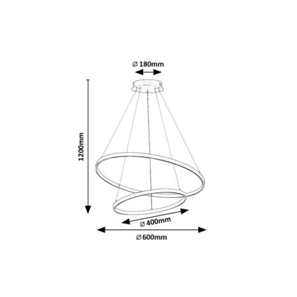 Rabalux - LED Dimmable Cable Pendant Light LED/75W/230V 3000-6500K + Remote Control