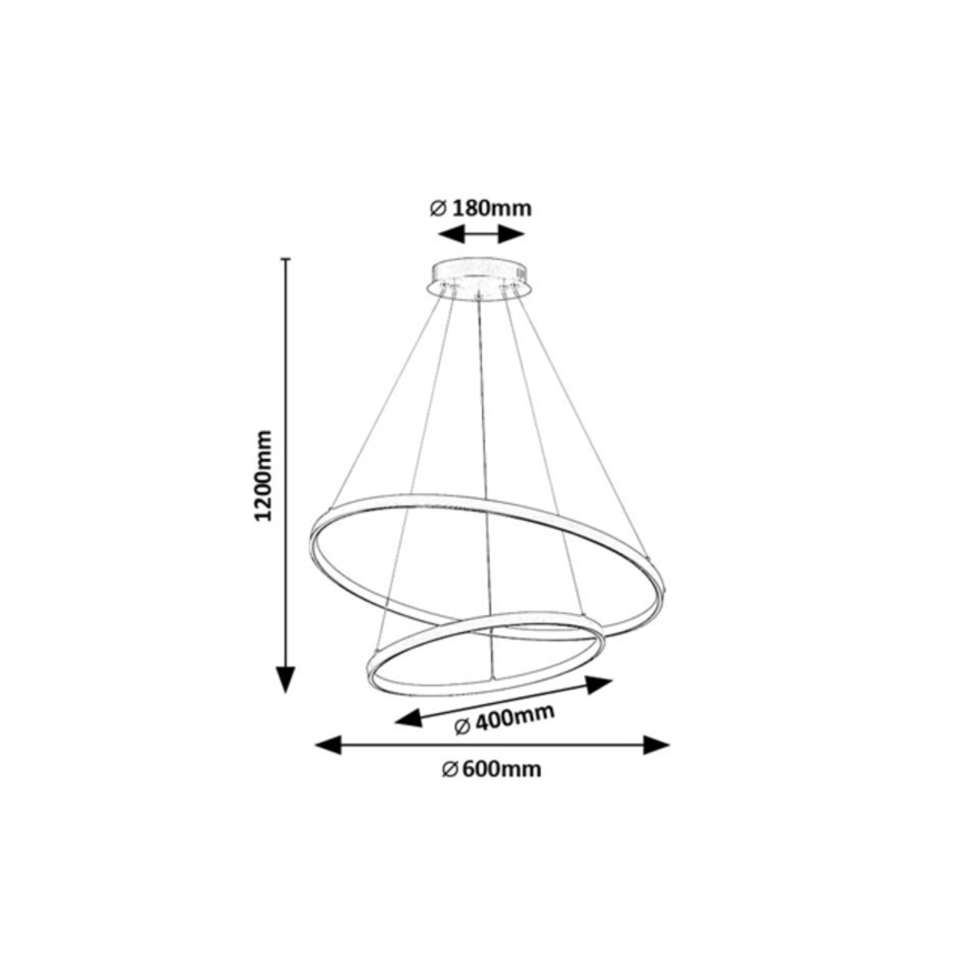 Rabalux - LED Dimmable Cable Pendant Light LED/75W/230V 3000-6500K + Remote Control