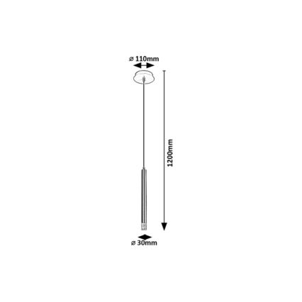 Rabalux - Chandelier on a string 1xG9/5W/230V black