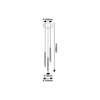 Rabalux - Chandelier on a string 3xG9/5W/230V gold