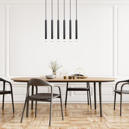 Rabalux - Chandelier on a string 6xG9/5W/230V black