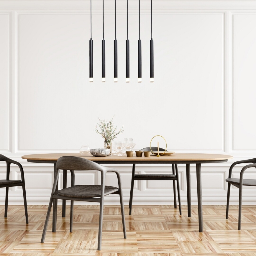 Rabalux - Chandelier on a string 6xG9/5W/230V black